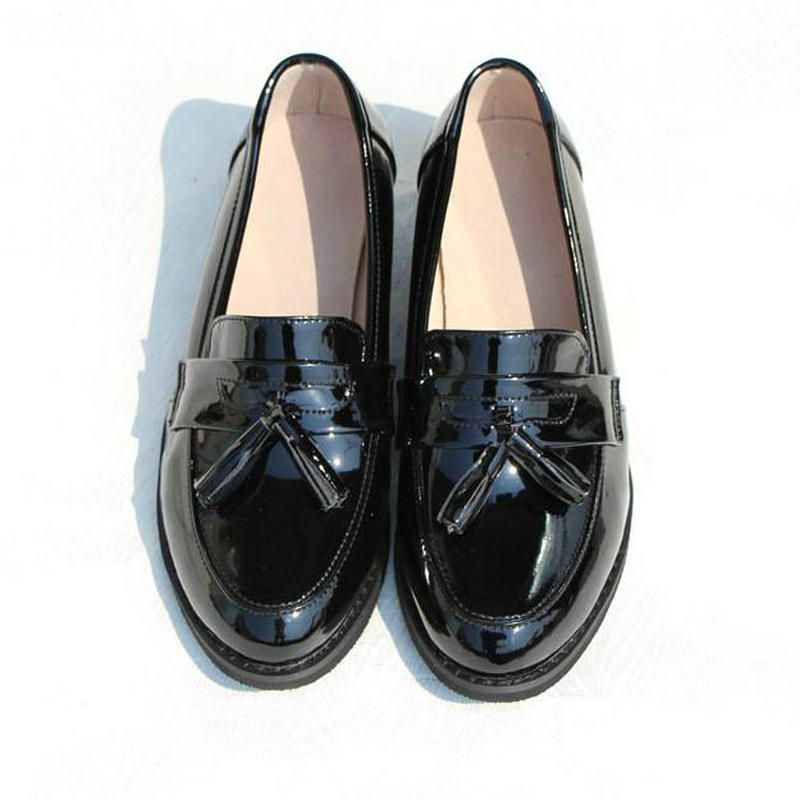 black patent leather women's shoes