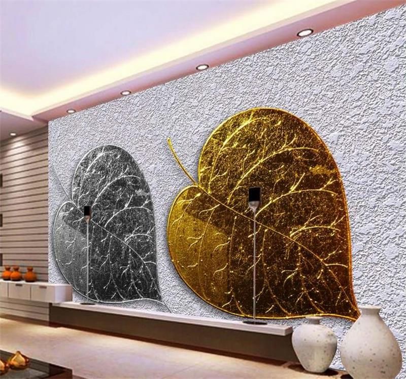 Custom Size 3d Wallpaper Photo Wallpaper Living Room Bed Room Mural Gold Leaf Silver Leaf 3d Picture Sofa Tv Backdrop Wallpaper Sticker Actress Wallpaper Actress Wallpapers From Wnfq3188 10 06 Dhgate Com