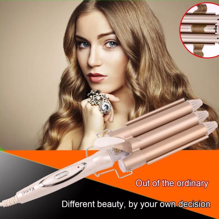 High Quality Professional Km 1010 Hair Curling Iron Ceramic Triple