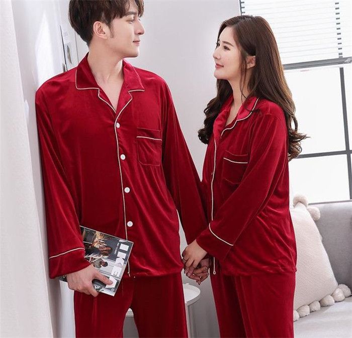 Compra Manga Larga Pijamas De Hombres Moda Suelta La Ropa Interior Para  Mujer Para Hombre Del Tamaño Extra Grande Sleepwears Trajes Pareja  Diseñador Solapa Del Cuello Del Botón Barato | Entrega Rápida