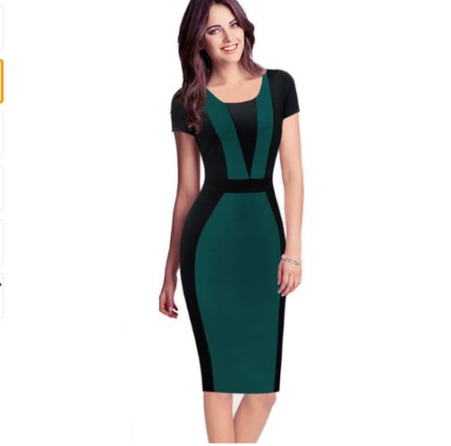 2020 Fashion Career Dress Womens Elegant Optical Illusion