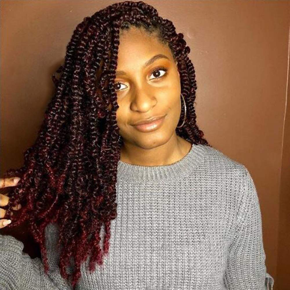 Hot! 3 Pack Spring Twist Ombre Colors Crochet Braids Synthetic Braiding Hair  Extensions Low Temperature Fiber Crochet Braids HairT1B 350 From  Magicelves, $6.47 | DHgate.Com