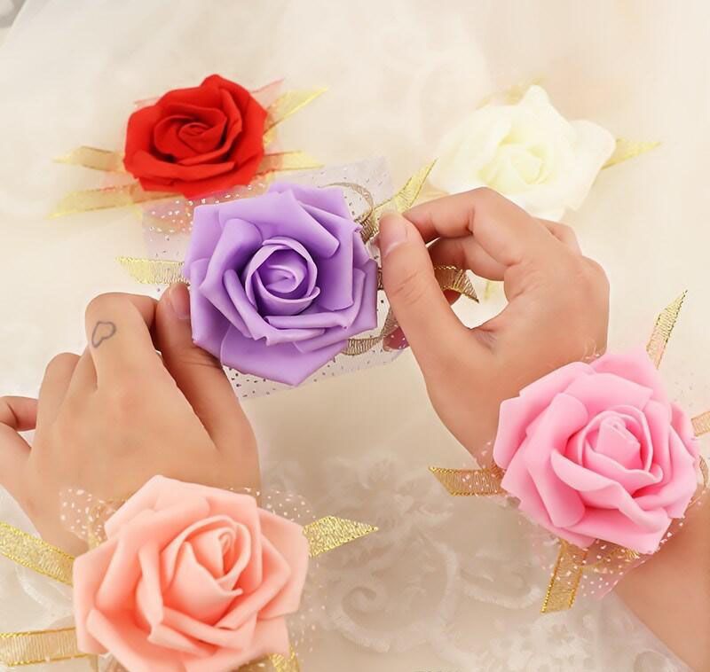 Acheter Mariee De Demoiselle Dhonneur Poignet Fleur Bouquet De