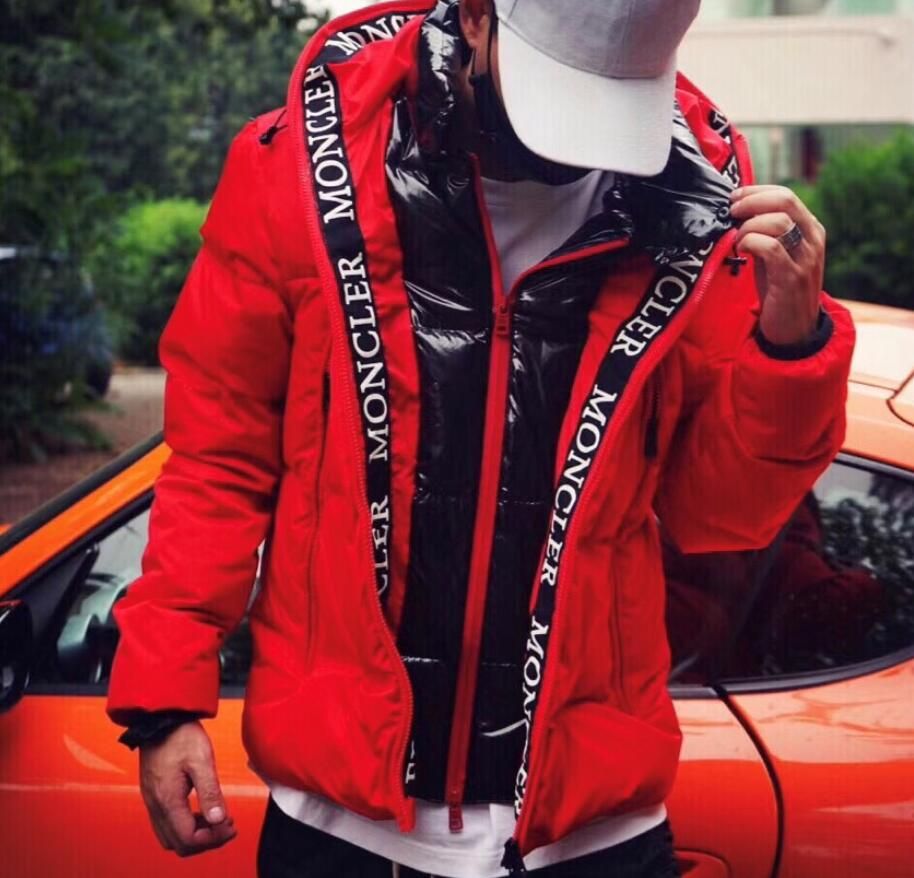 mens moncler jacket red