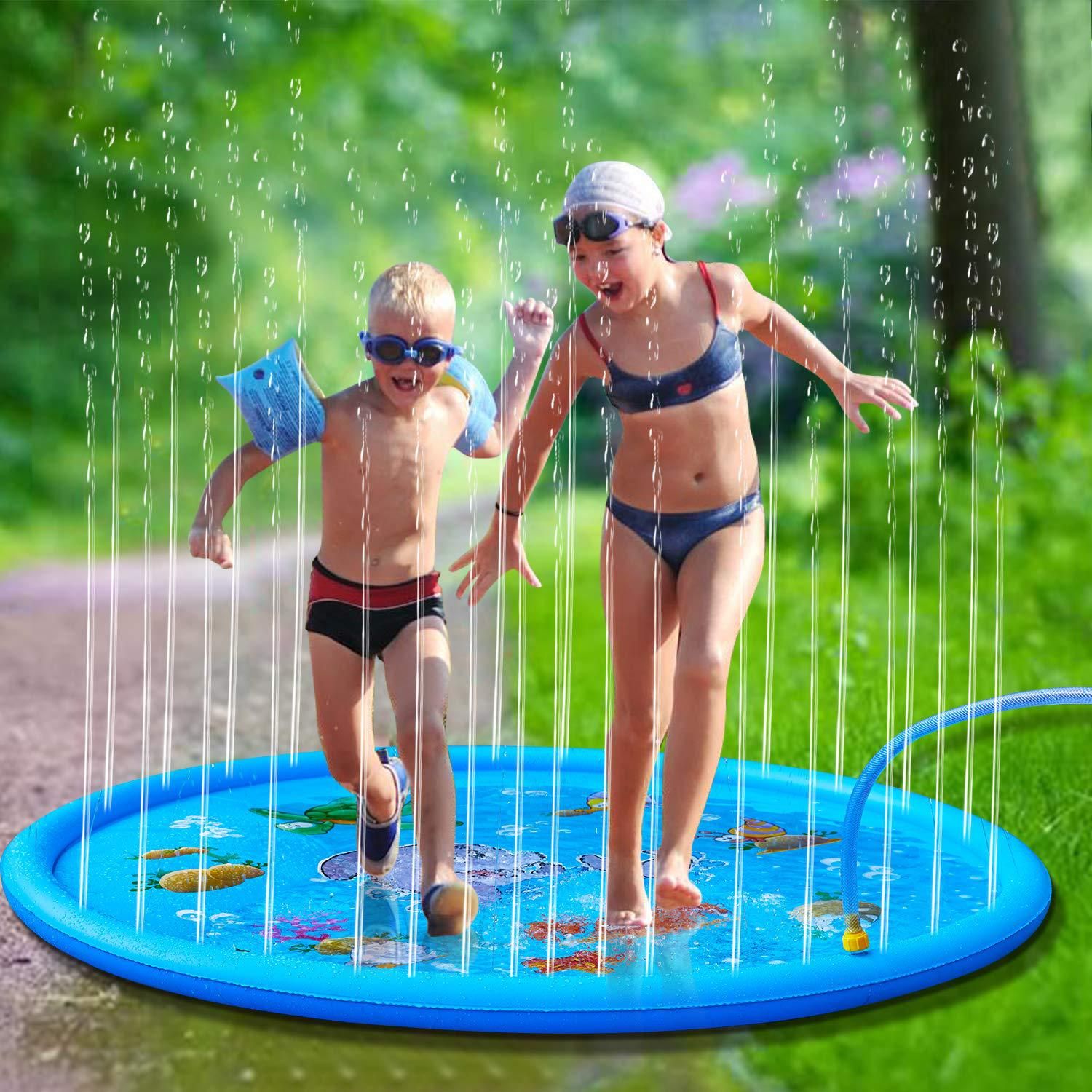 Acheter Pas Cher 170 Cm Jouer Summer Enfants Bebe Jeux Deau Tapis De Plage Gonflable Pad Pelouse Vaporiser Coussin Deau Jouets Dexterieur Bain Piscine Swiming Du 11 91 Fr Dhgate