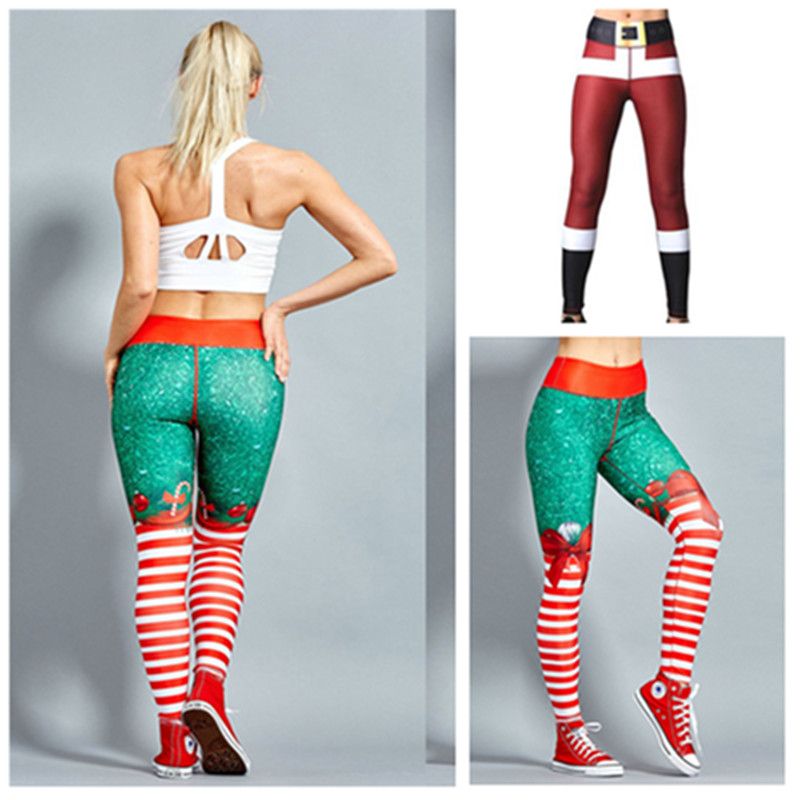 high waisted christmas leggings