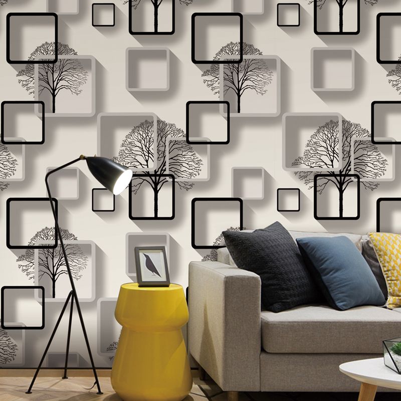 White Purple Blue Modern 3d Wallpaper For Living Room Bedroom Tv Background Home Decoration Squares Pattern Wall Paper Roll Free High Resolution