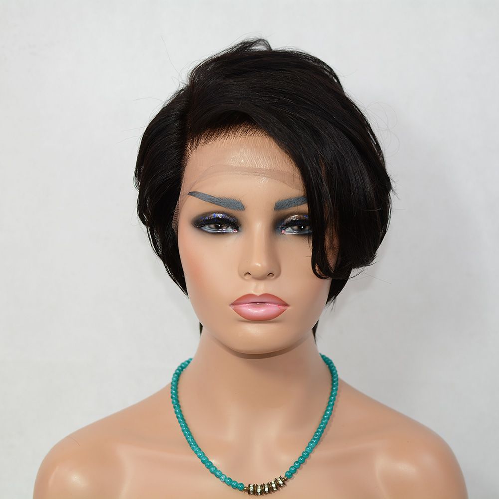 full lace human hair pixie wig