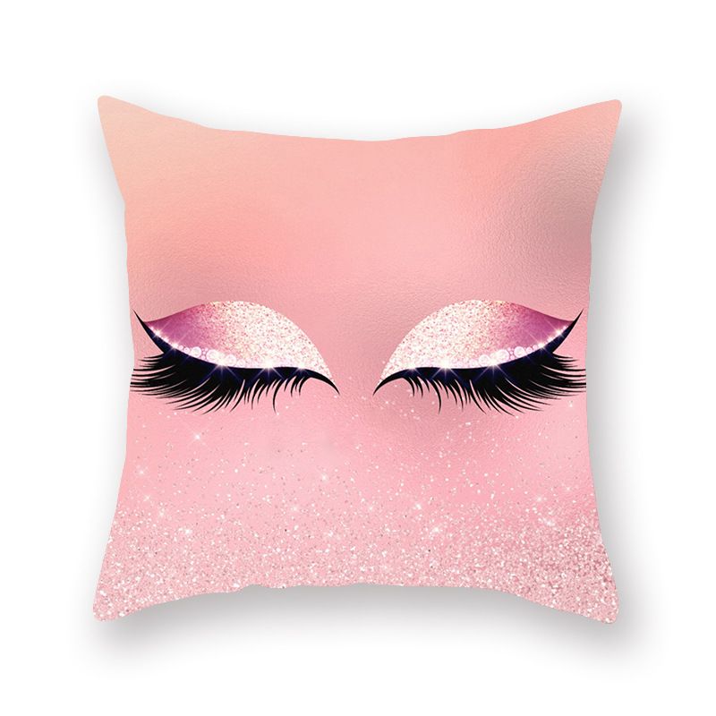 40styles Eyelash Pillowcase Fashion Eyes Car Pillow Cover 18x18 Pillow