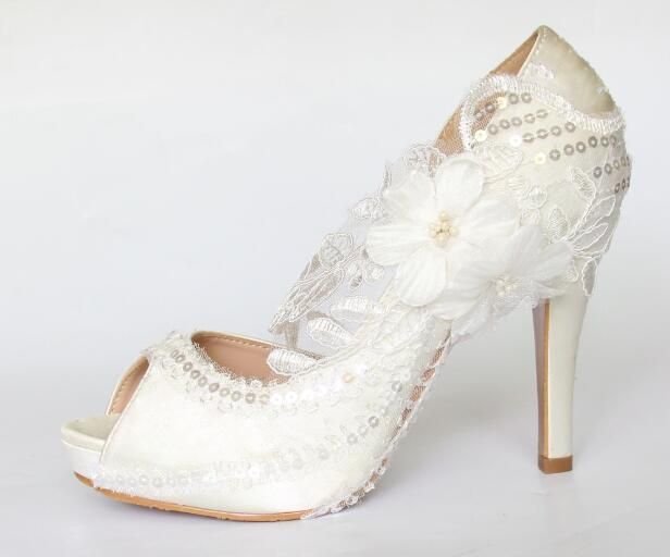 little girl white wedding shoes