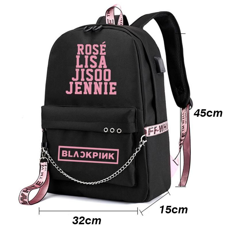 black pink back pack