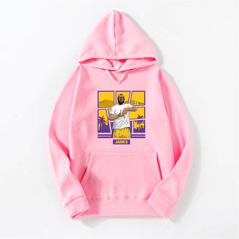 Dybory Lebron James 23# Los Angeles Lakers Sweat /à capuche d/écontract/é pour homme Violet Taille M
