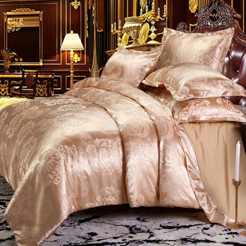 Keluo Wedding Luxury Bedding Sets Jacquard Queen King Size Duvet