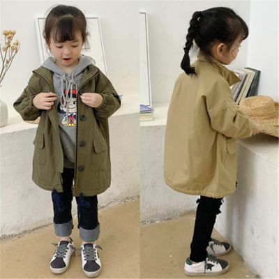 Fashion Trench Coat For Baby Girls Autumn Winter New Childrens