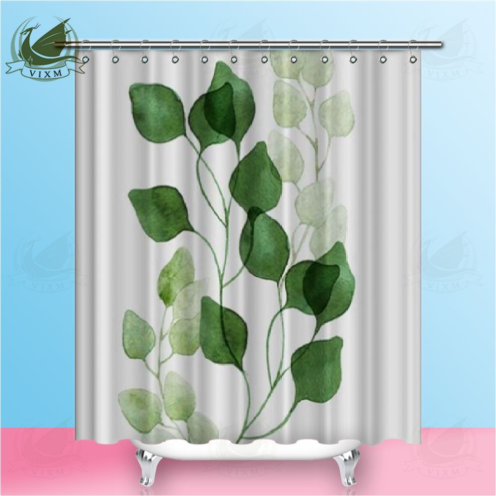 2019 Vixm Tropical Plants Decor Jungle Green Banana Leaves Shower