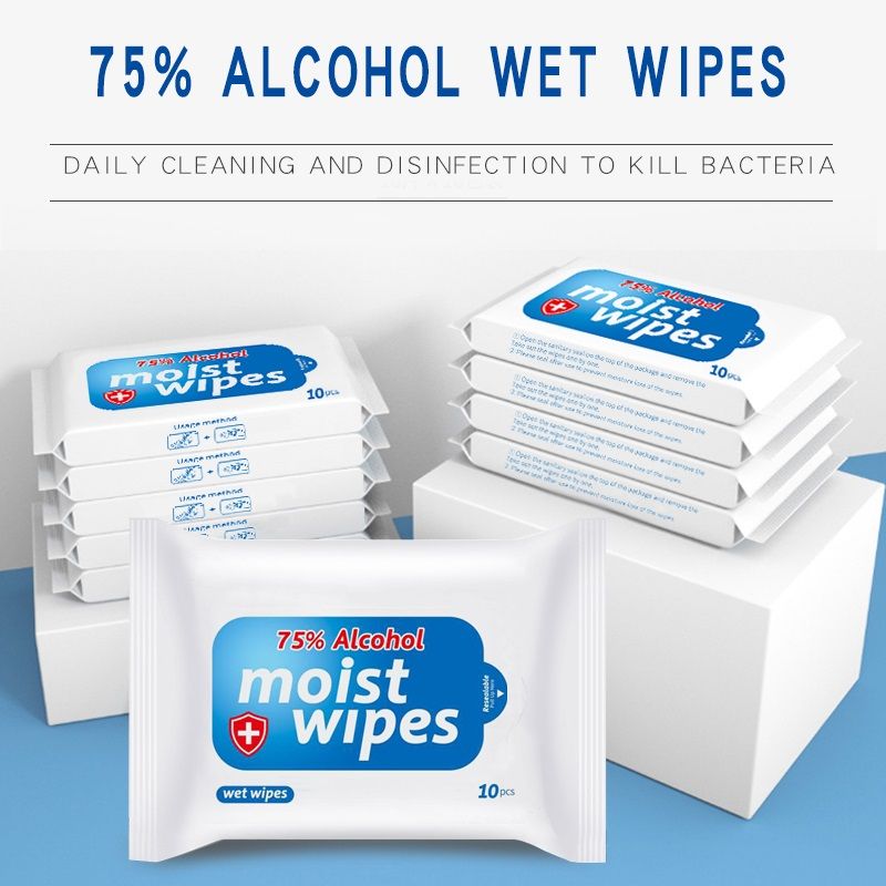 2020 In Stocks 75 Alcohol Wipes Disinfecting Disposable Hand Wet Wipes