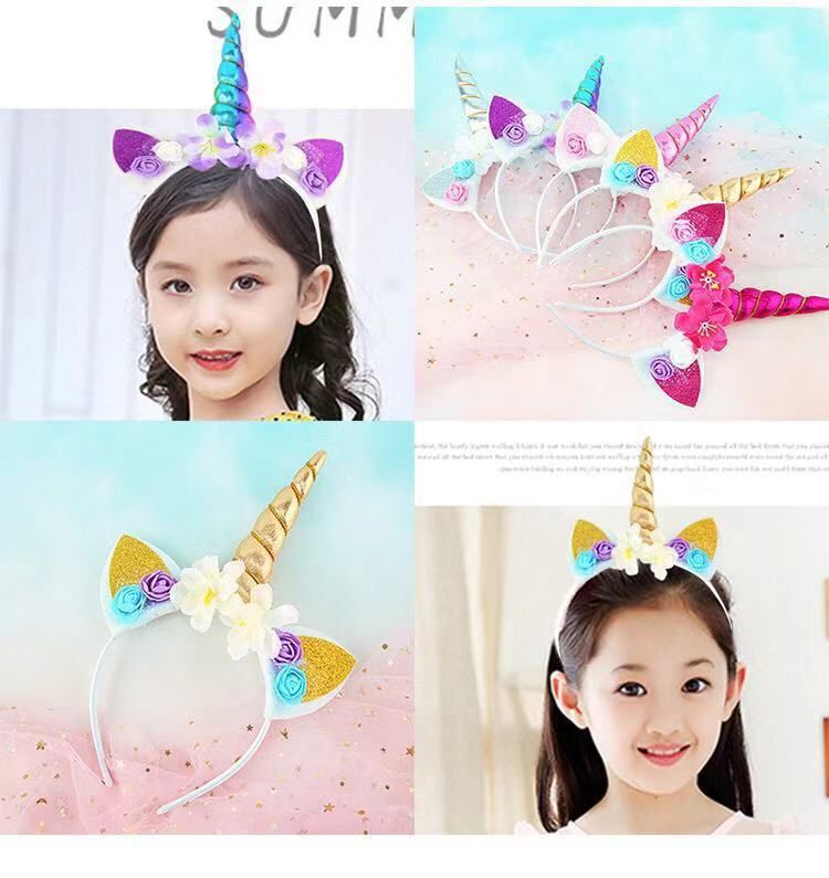 7 Styles Unicorn Horn Hairband Kids Unicorn Headband For Party Diy