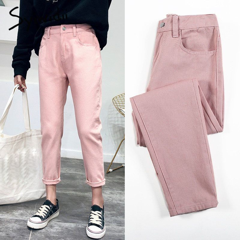 Tendencias primavera verano 2021: pantalones vaqueros rosas - Mango
