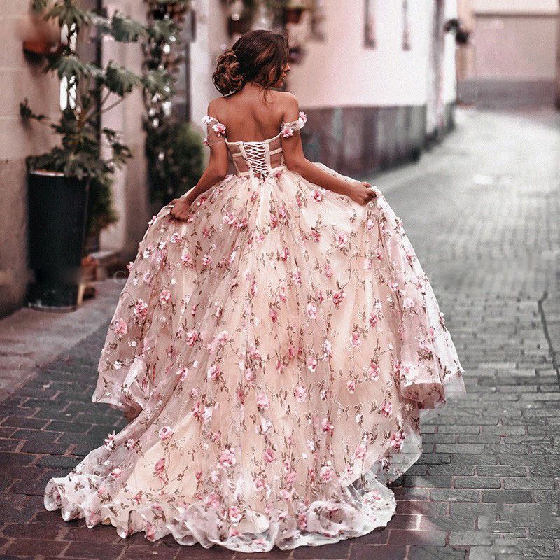flower ball gown dress