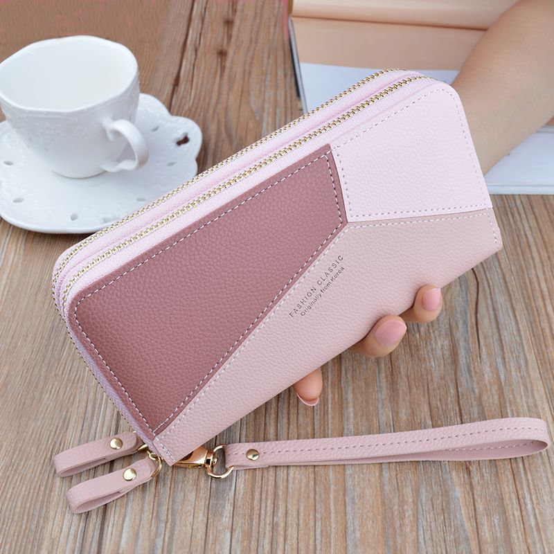 large double zipper wallet