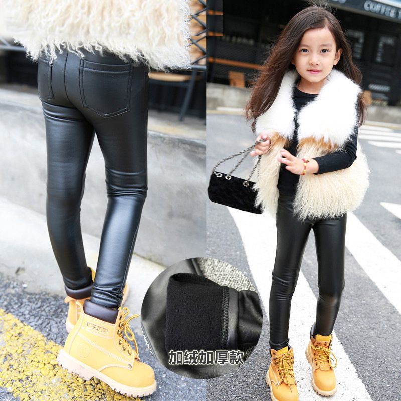 baby girl leather pants