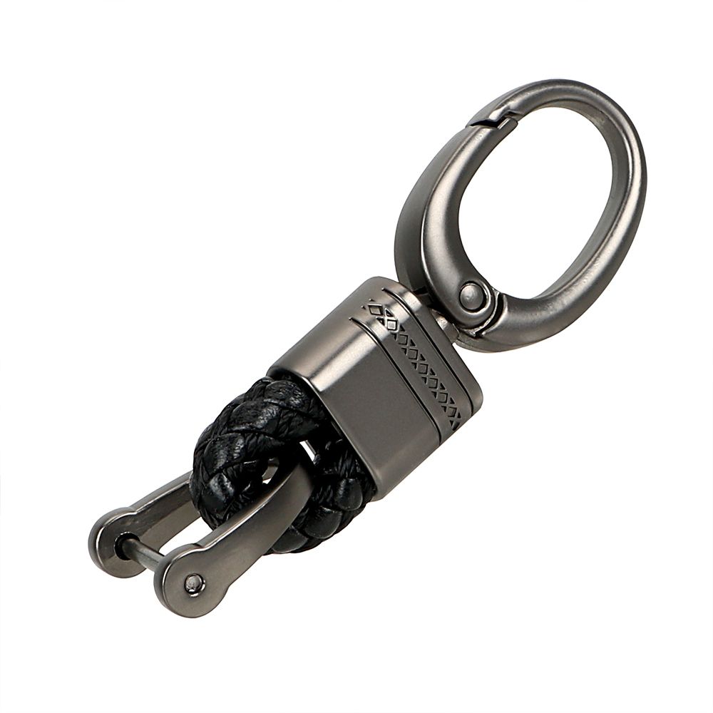 1x Car Keyring Metal Leather Keychain Horseshoe Buckle Purse Bag Key Chain  Ring