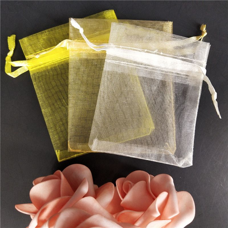 12*17CM Chinese Christmas/Wedding Voile Gift Bag Organza Bags Jewelry Packing Gift Pouch Wedding