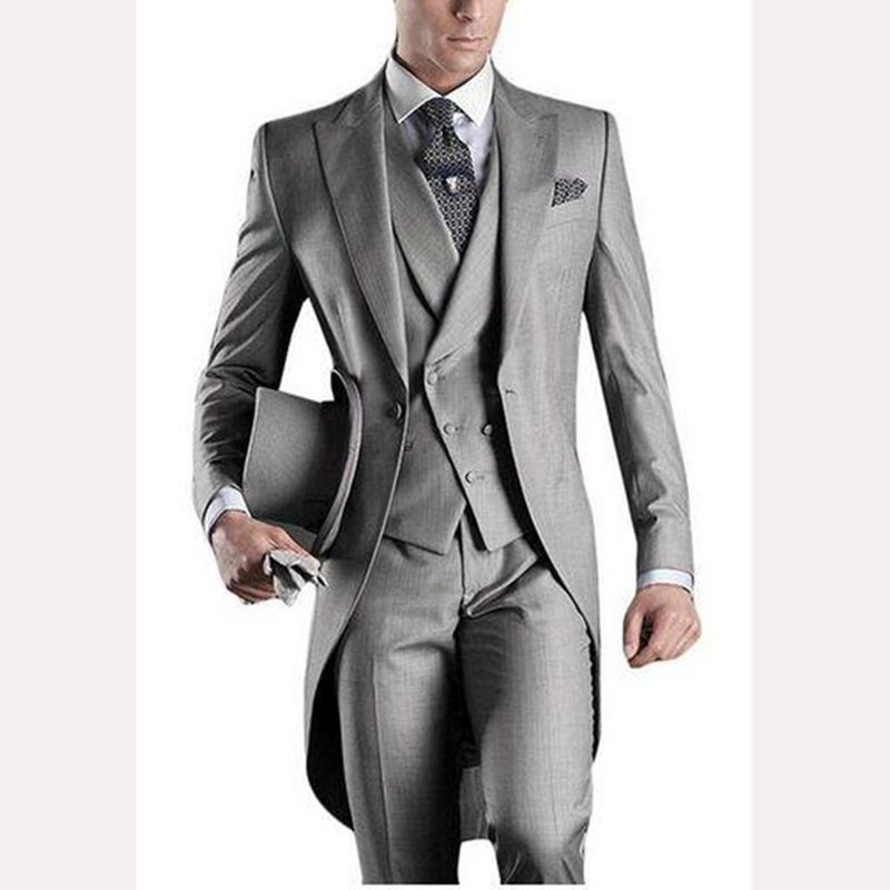 Compra Trajes Para Hombres Blazers 2021 Groom Slim Fit Hombres Traje Años  Luz Gris Custom Prosp Groomsmen Mens Boda TUXEDO Chaqueta + Pantalones +  Chaleco + Corbata + HA Barato | Entrega Rápida Y Calidad | Es.Dhgate