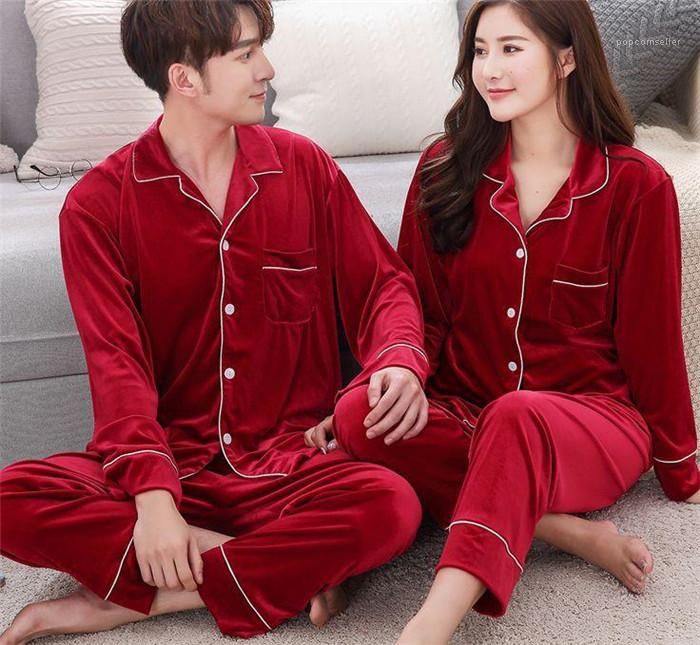 Compra Manga Larga Pijamas De Hombres Moda Suelta La Ropa Interior Para  Mujer Para Hombre Del Tamaño Extra Grande Sleepwears Trajes Pareja  Diseñador Solapa Del Cuello Del Botón Barato | Entrega Rápida