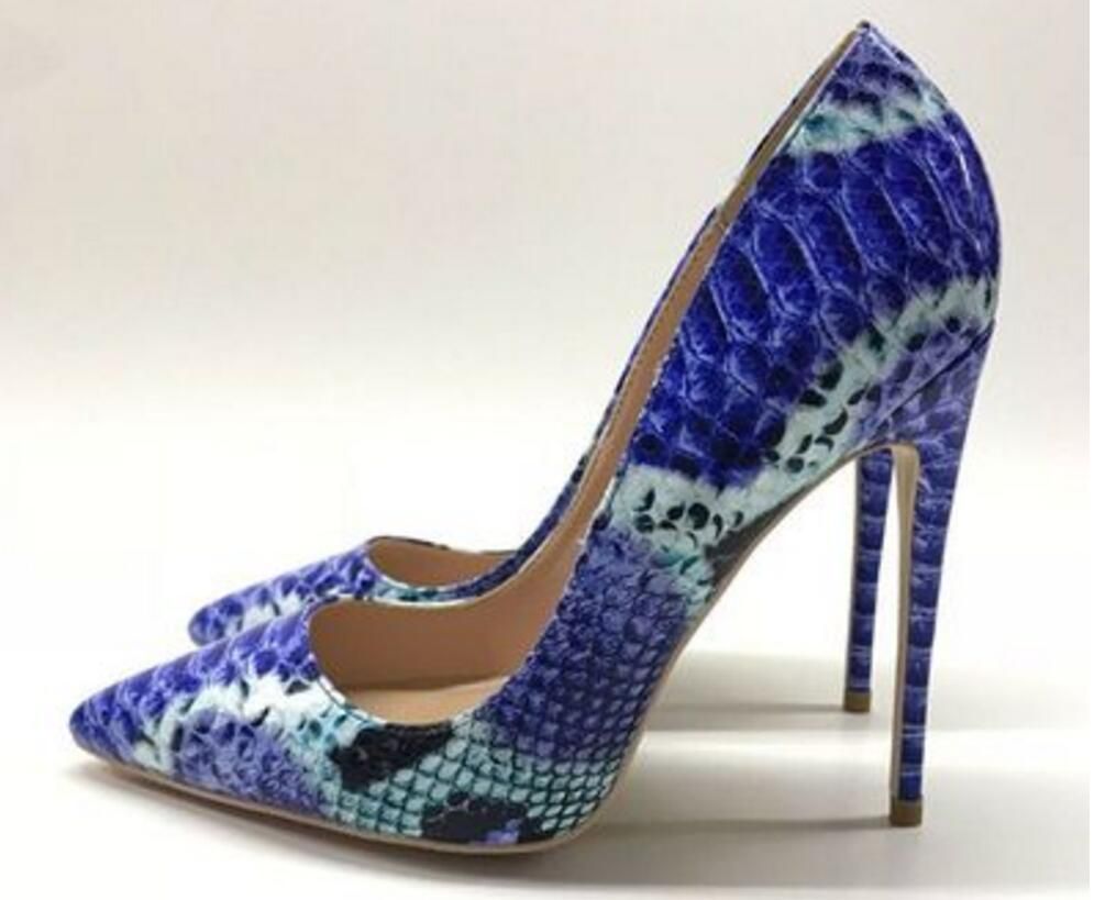 blue snakeskin shoes