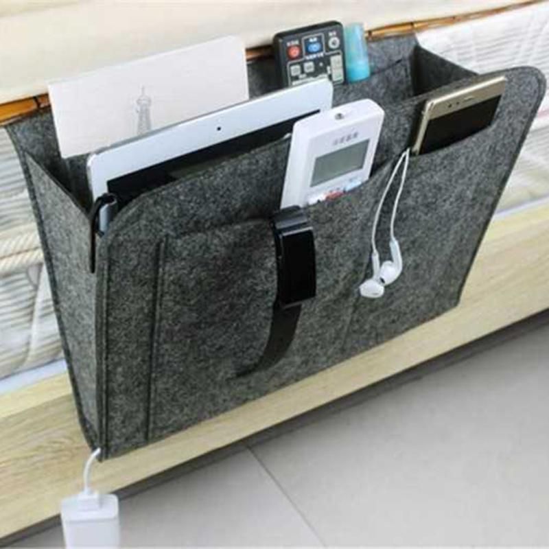 2020 Felt Bedside Caddy Storage Bag Bed Skirt Storage ...