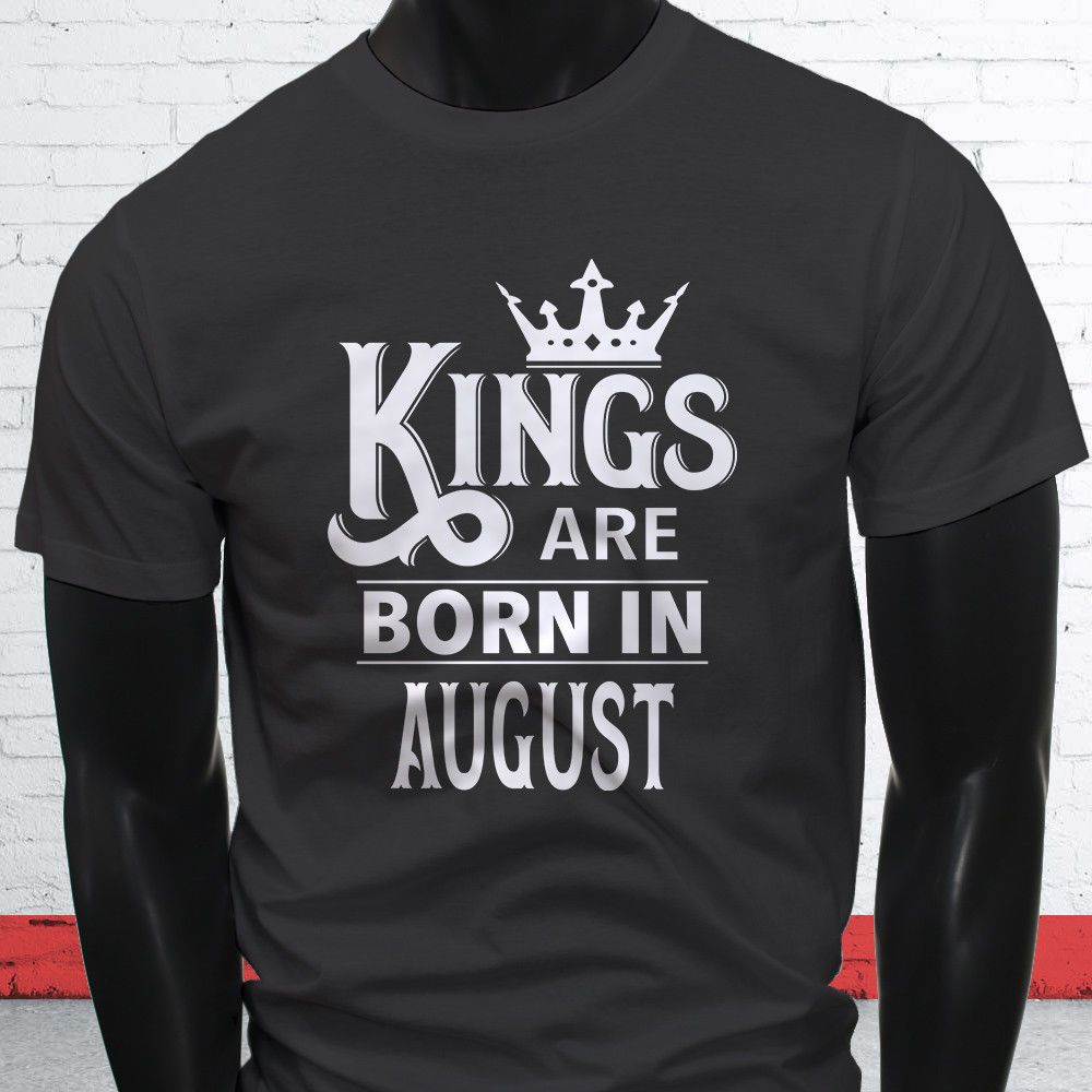 Kings Are Born In August Boy Birthday Leo Virgo Mens Charcoal T Shirt Tees Custom Jersey T Shirt Hoodie Hip Hop T Shirt T Shirt Designers Business Shirt From Cookcup 16 24 Dhgate Com