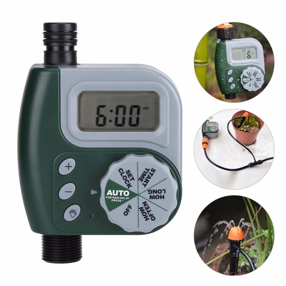 sensor de lluvia Temporizador electr/¨/®nico de agua autom/¨/¢tico temporizador de riego digital para jard/¨/ªn sistema de control de riego para el hogar y el jard/¨/ªn