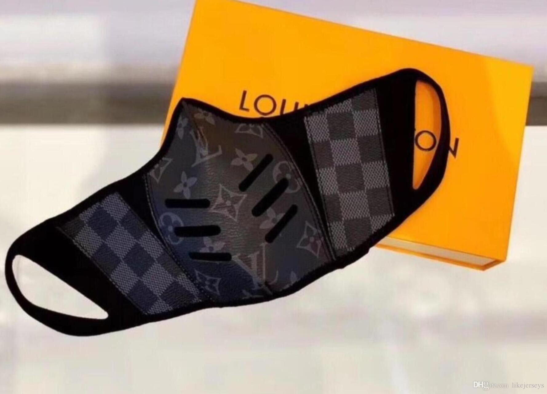2020 Lovers Genuine Leather Half Face Mask Fashion Monogrammed