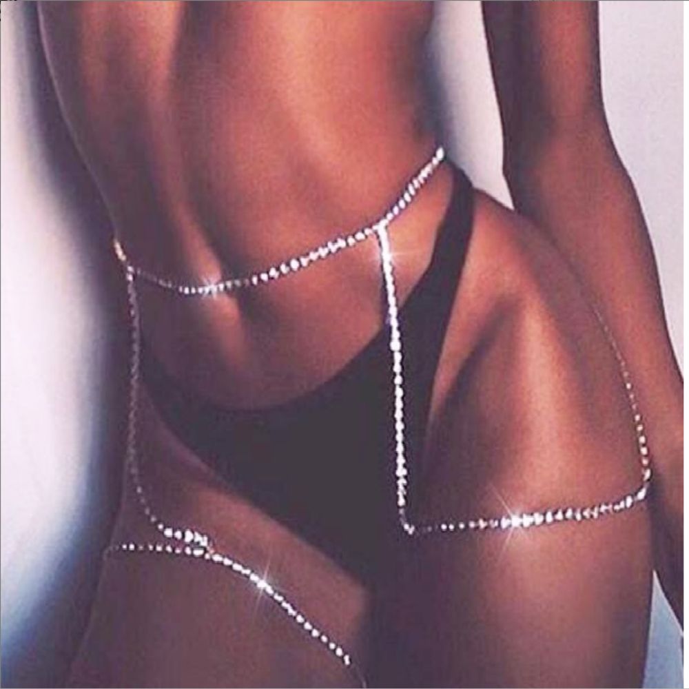 diamond thigh chain