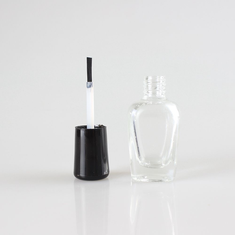 Valle Digital Comprometido Al por mayor de envases botella 10 ml cosmético esmalte de uñas vacío,  botellas de vidrio aceite transparente con el cepillo y el casquillo negro
