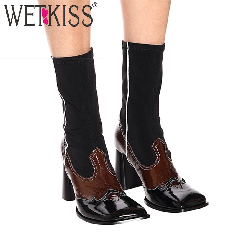 mid calf stretch boots