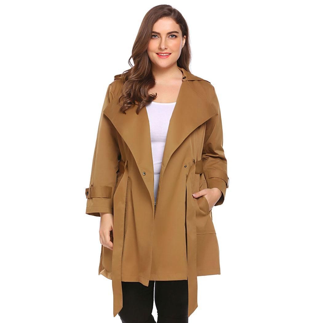 plus size hooded trench coat