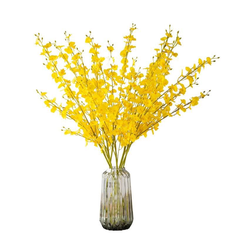 Best Quality Yellow Artificial Flowers Silk Plastic Floral Wedding
