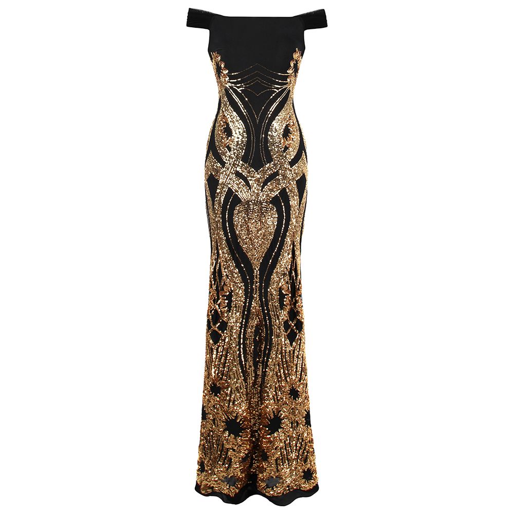 black and gold dress uk