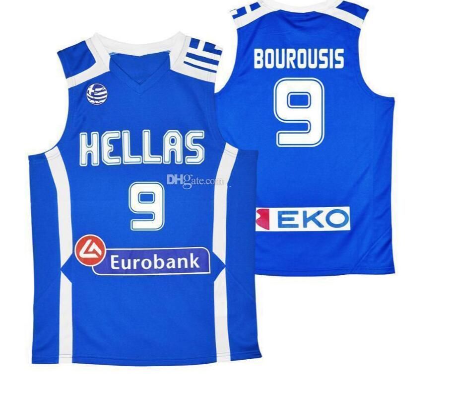 Giannis Antetokounmpo G. 34 Ioannis Bourousis 9 Basketball Jersey