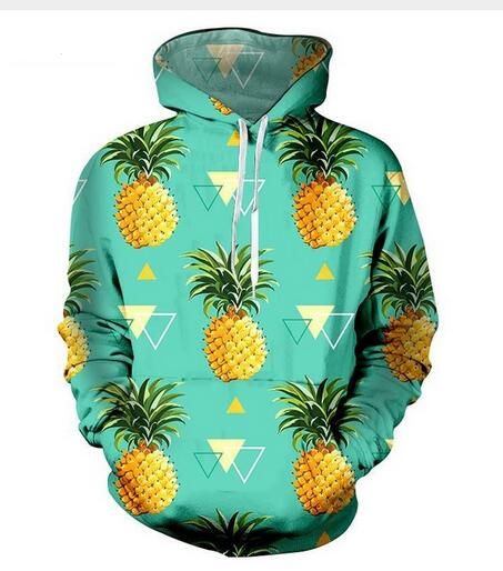 Piña 3D Impreso Sudaderas Con Capucha Hombres Mujeres Sudaderas Con Capucha Harajuku Pullover Chaquetas