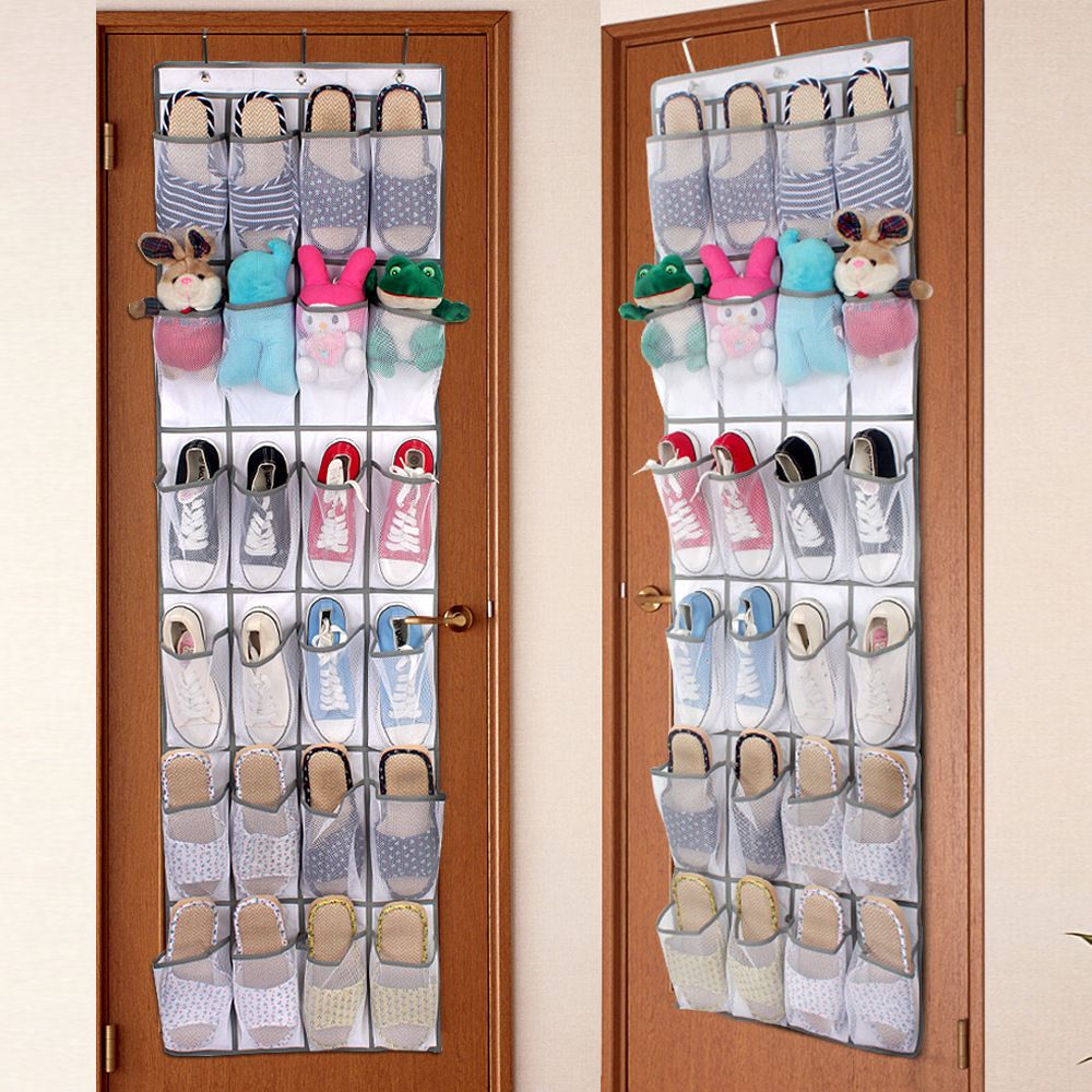 2021 24Pocket Shoe Organizer Door Hanging Shoes Storage Wall Bag Closet