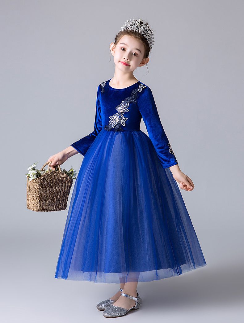 girls royal blue party dress