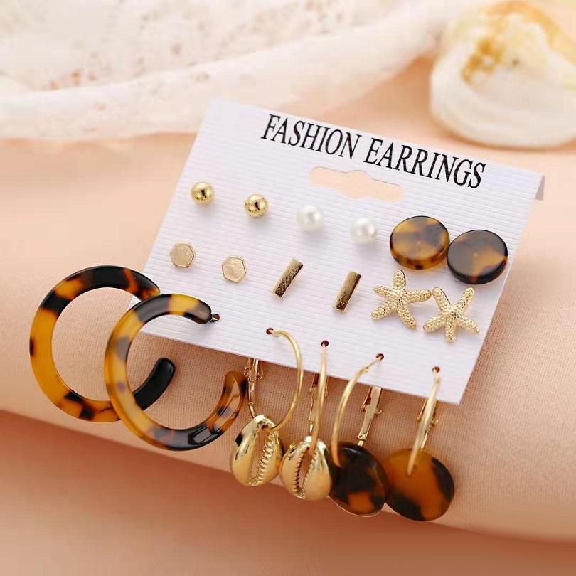la seguridad Derivación Abundancia 9 pares de pendientes de la joyería del estampado leopardo de las mujeres de los aros de perlas pendientes mango estrellas de mar y cosecha de oro aretes de leopardo joyería de la seguridad Derivación Abundancia 9 pares de pendientes de la joyería del estampado leopardo de las mujeres de los aros de perlas pendientes mango estrellas de mar y cosecha de oro aretes de leopardo joyería de