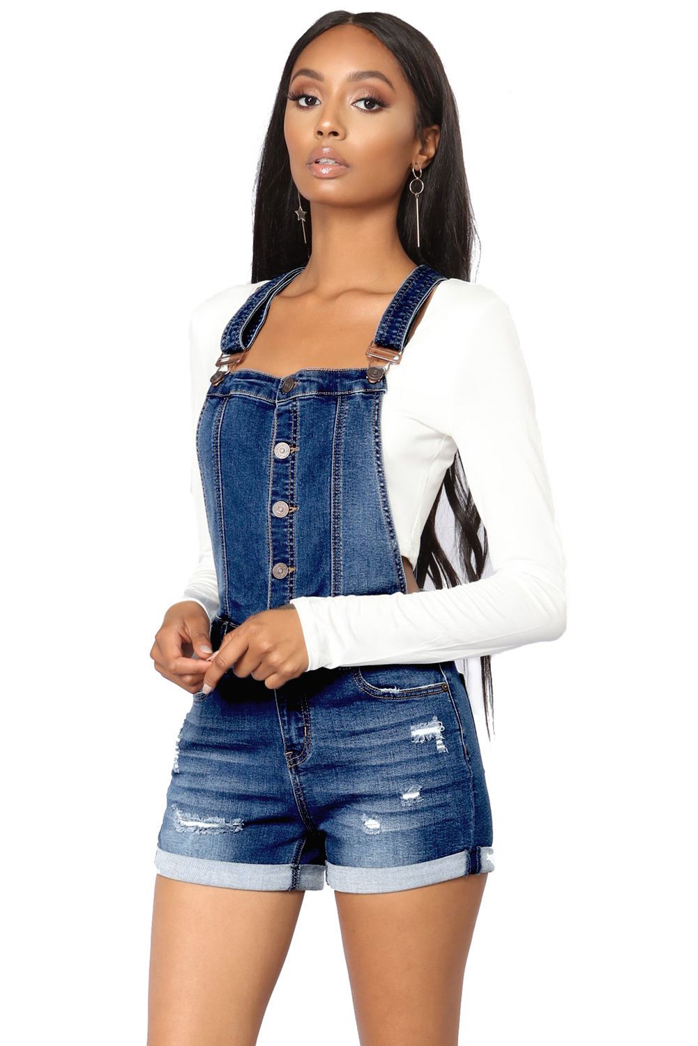 jean overall romper