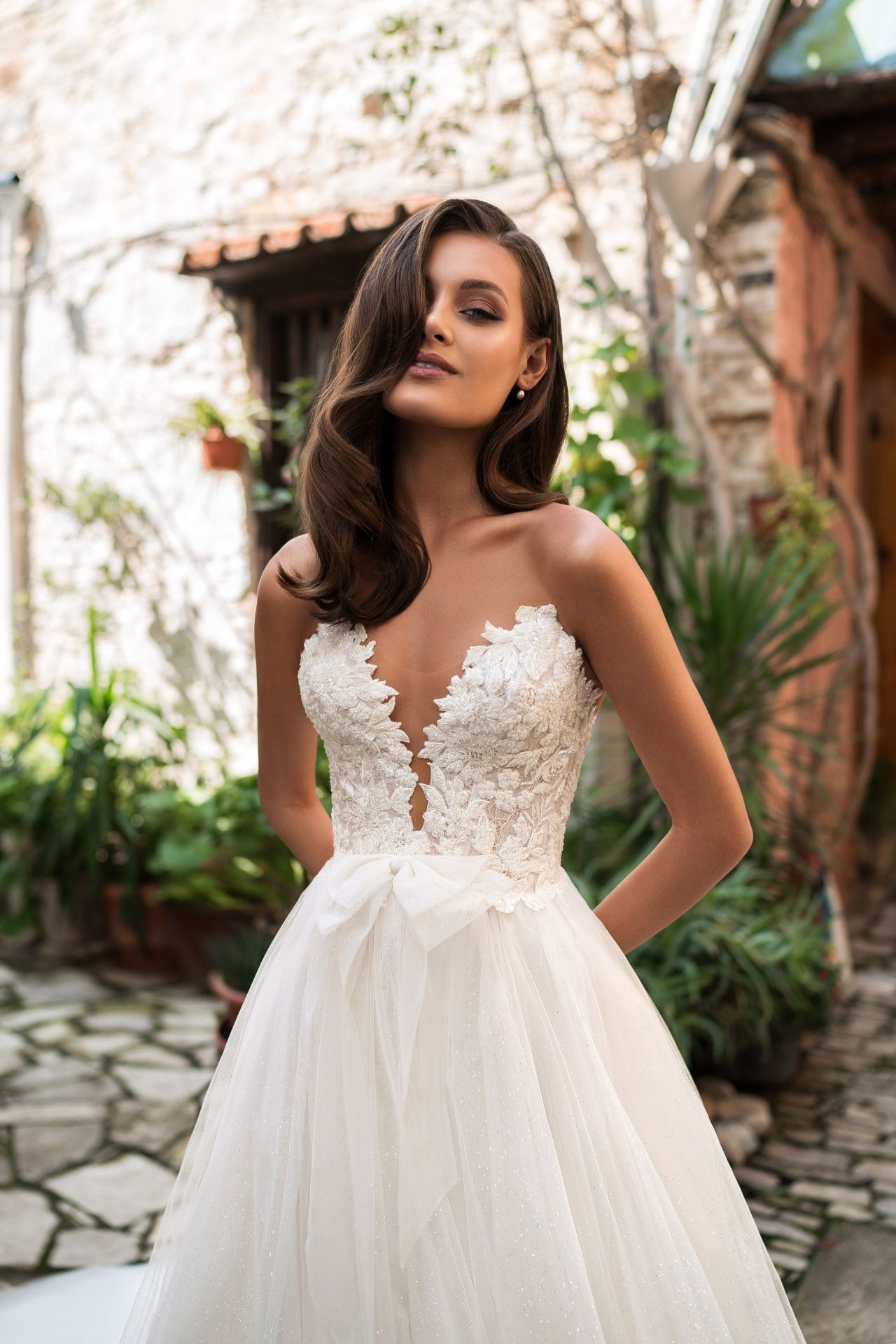 Retro Sweetheart A-Line Beading Lace Stunning Wedding Dress, DP4194