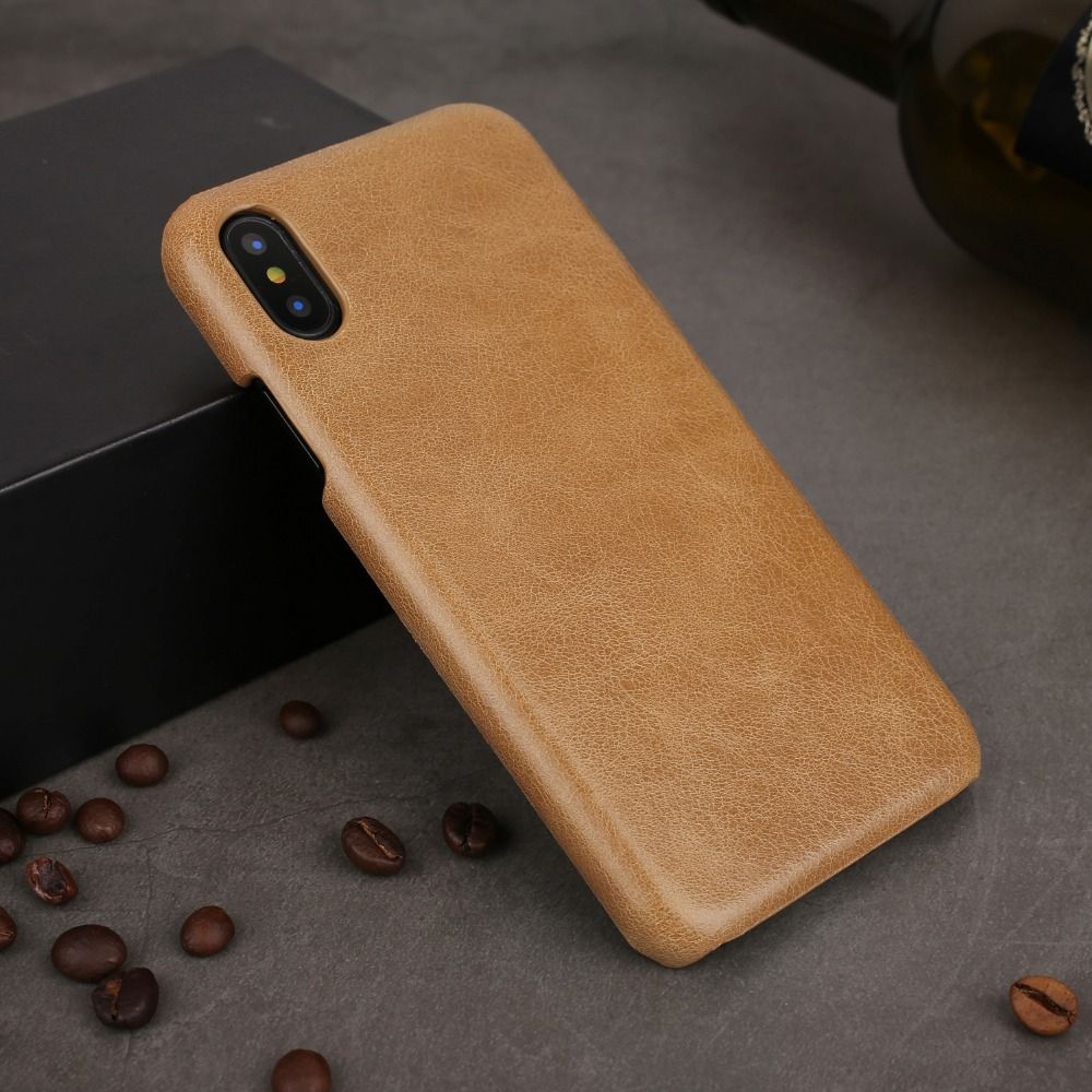 Compre O Melhor E O Mais Recente BRAND Para Iphone Xs Max Case Capa De Couro  Genuíno De Volta Shell Slim Fit Capa Protetora Snap Em Casos Para Iphone Xs  Xr Xs