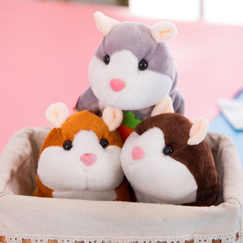 Cute Talking Hamster Mouse nod Record Chat Mimicry Pet Plush Toy Xmas Gift
