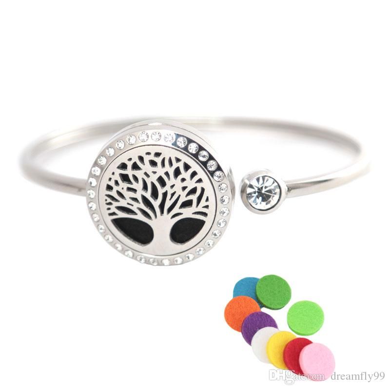 almohadillas Difusor Fragancia de aceites esenciales aromaterapia Medallón Pulsera Brazalete Regalo